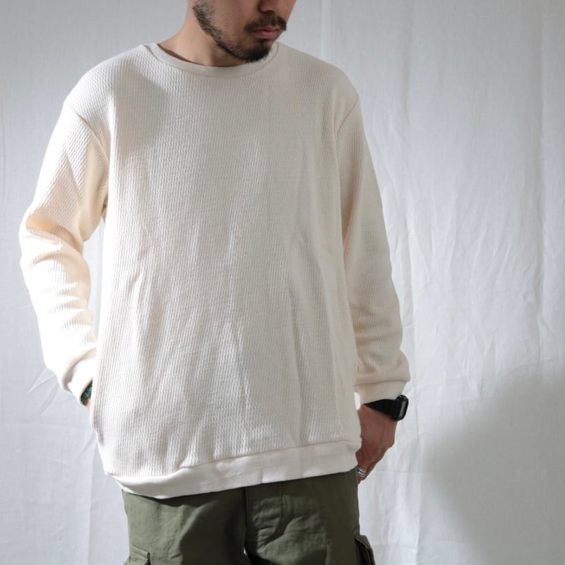 UNISEX / SPINNER BAIT / リブクルーネック 空紡糸サーマル / 123T