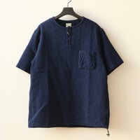 FOB FACTORY / INDIGO WAFFLE-T / F3493
