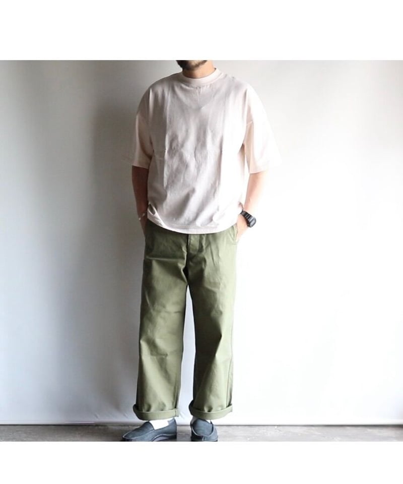 CRANK PROJECTS　ファットパンツ　コットンサージ　ベージュ　38 クランクプロジェクツ【CRANK PROJECTS】コットンサージ