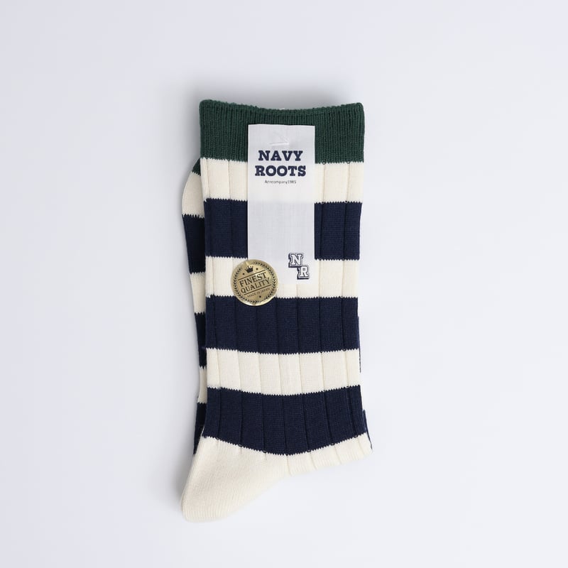 NAVY ROOTS / リブボーダーソックス / NR-SC23-02-4 | LINKS