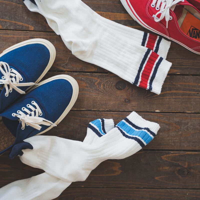 2点セット　DANNER SOCKS navyスェット NAVY ROOTS / スクールボーダーソックス / NR-SC23-02-5 | LINK