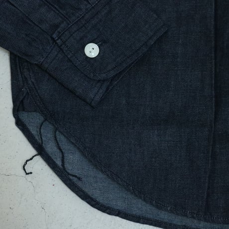 UNISEX / FOB FACTORY / DENIM BAND COLLAR SHIRT / F3470