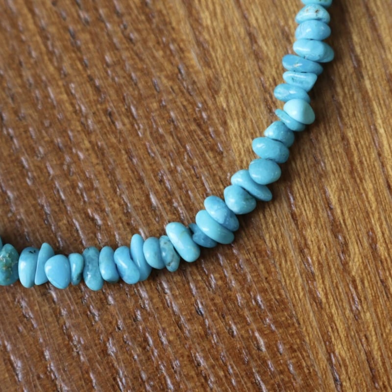 【天然石】turquoise necklace ターコイズ ネックレス 14kgf 天然 ターコイズ ネックレス 2連 ターコイズ ブルー