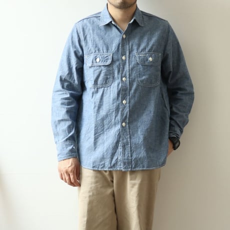 FOB FACTORY / CHAMBRAY WORK SHIRT / F3494