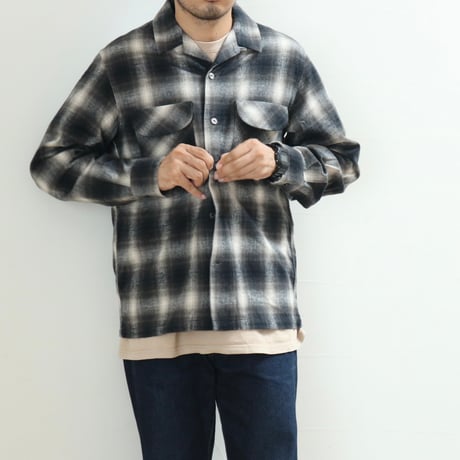 FOB FACTORY / NEL OPEN COLLAR SHIRT / F3505