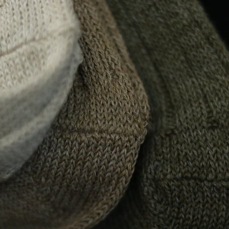 UNISEX / SHOWATABE ORGANIC / Linen&Recycled Polyester Ribbed Socks Middle Length / ORG-14