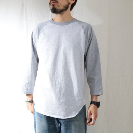 UNISEX / WALLA WALLA SPORT / 3/4 BASEBALL TEE ASH 2-TONE