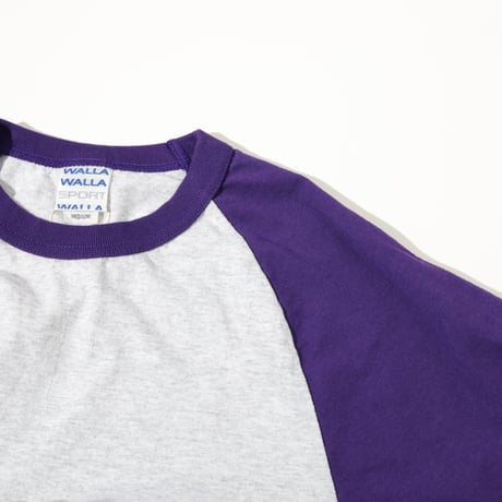 UNISEX / WALLA WALLA SPORT / 3/4 BASEBALL TEE ASH 2-TONE