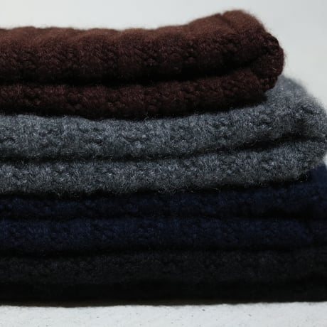UNISEX / cableami / CASHMERE 2×2 RIB W/CAP / 027-25AW