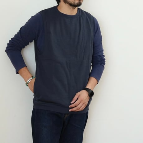 UNISEX / SPINNER BAIT / リブクルーネックベスト ミニ裏毛 / 127MU