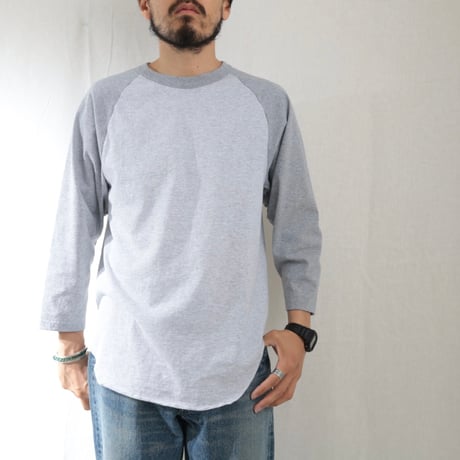 UNISEX / WALLA WALLA SPORT / 3/4 BASEBALL TEE ASH 2-TONE