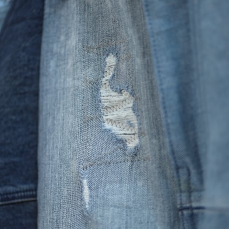 MR.REMAKEMAN / Damege Pants Denim / MR-2507670-②