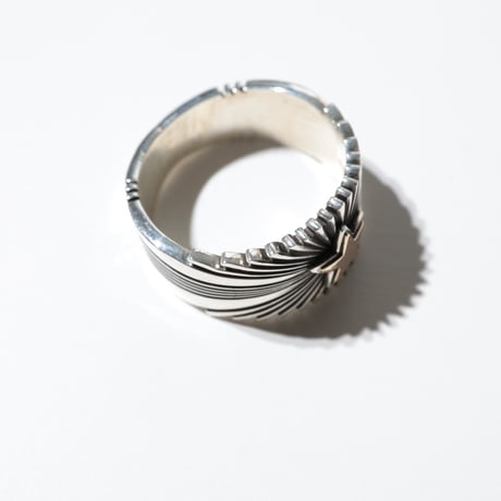 UNISEX / ナバホ族 Pat Bedonie / 1/2'' 14K スターバースト リング