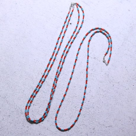 UNISEX / Coral&Turquoise ネックレス