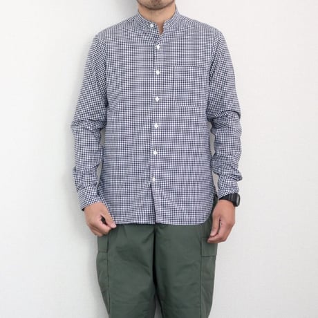 TRY & ERROR / STAND COLLAR SHIRT GINGHAM CHECK