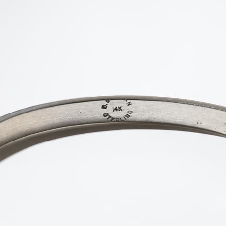 UNISEX / ナバホ族 Bruce Morgan / 1/4'' 14Kゴールド ストライプ+プレーン バングル