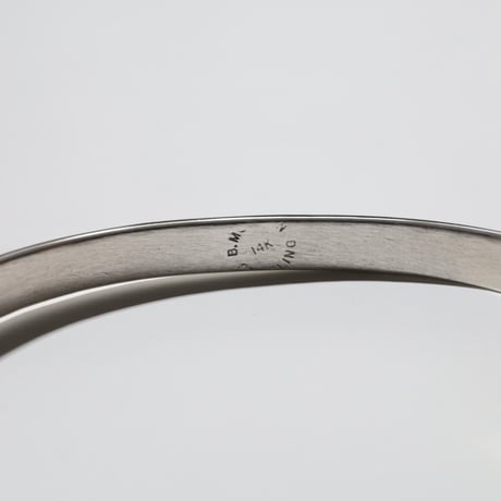 UNISEX / ナバホ族 Bruce Morgan / 1/4'' 14K Hammer Texture バングル