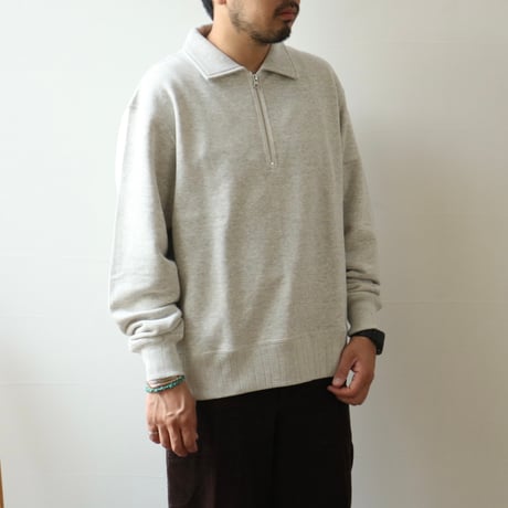 UNISEX / Velva Sheen / RECYCLED L/S HALF-ZIP SWEAT / 162374