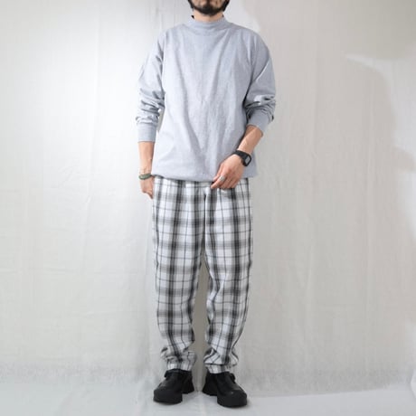 UNISEX / LIFEWEAR / Mock Neck Long Sleeve T-Shirt Draw Cord Custom Wash Tumbler