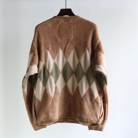 BURLAP OUTFITTER / ARGYLE FLEECE CARDIGAN