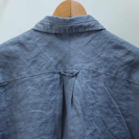 modem design / LINEN SHORT SLEEVE SHIRT / M-2501451