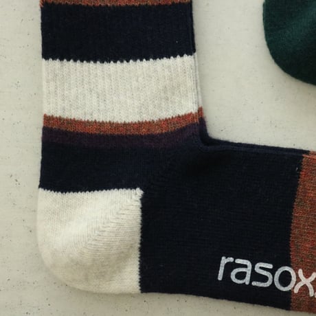 UNISEX / rasox / マルチボーダーウール・クルー / CA152CR03