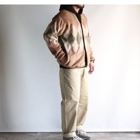 BURLAP OUTFITTER / ARGYLE FLEECE CARDIGAN