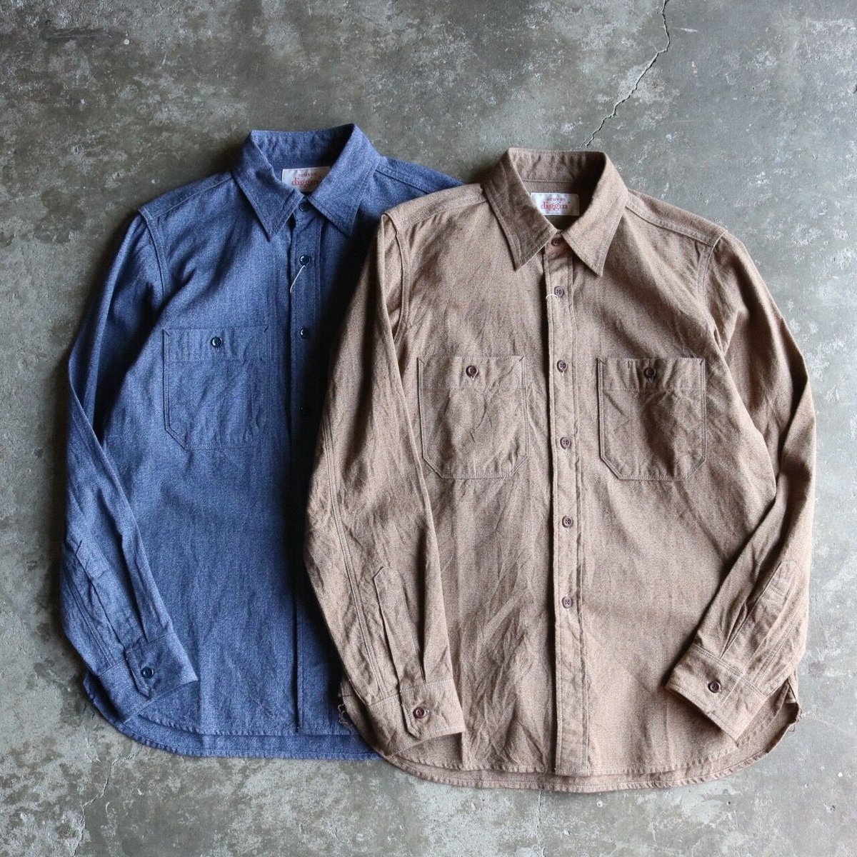 seuvas diggin' / セルヴィッジ撚り杢シャンブレーワークシャツ seuvas diggin' / セルヴィッジ撚り杢シャンブレーワークシャツ