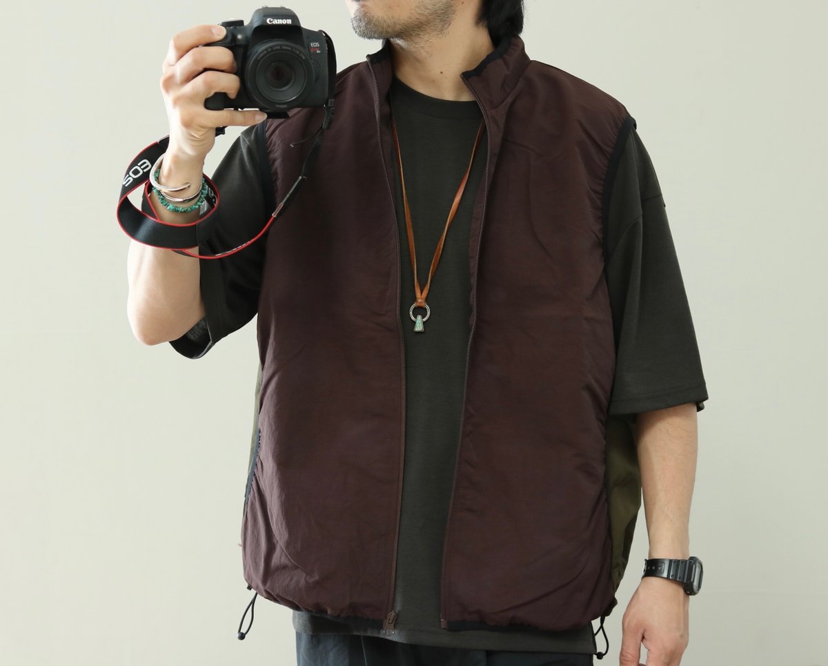 メンズウェア TANGRAM PACKABLE NYLON VEST メンズウェア TANGRAM PACKABLE NYLON VEST CAMO XL TANGRAM