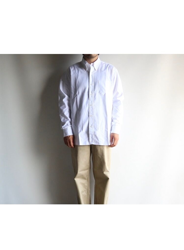 ニャッキ　Gambert Custom Shirt 白シャツ GAMBERT CUSTOM SHIRTS / B.D SHIRTS / OX SOLID