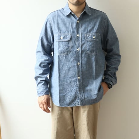 FOB FACTORY / CHAMBRAY WORK SHIRT / F3494