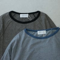 UNISEX / SPINNER BAIT / ラグラン五分袖 先染めヘンプボーダー / 1011HB