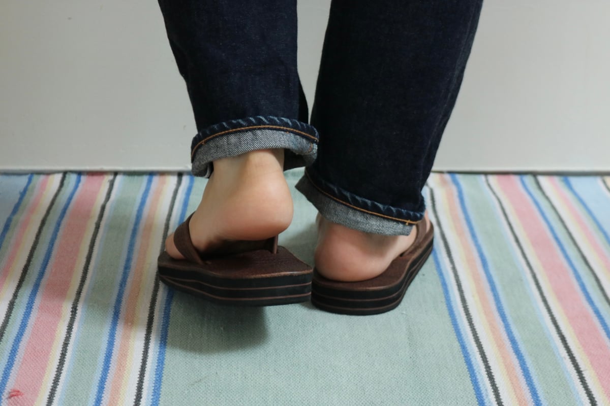 RAINBOW SANDALS / LUXURY LEATHER DOUBLE LAYER A