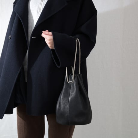 UNISEX / ''LINKS'' ORIGINAL / LEATHER×CRAFT ROPE DRAWSTRING BAG (中)