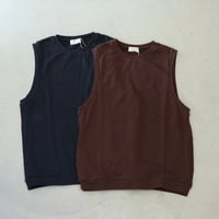 UNISEX / SPINNER BAIT / リブクルーネックベスト ミニ裏毛 / 127MU