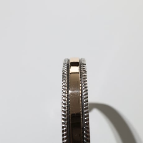 UNISEX / ナバホ族 Bruce Morgan / 3/8'' 14K チゼルワーク プレーン バングル