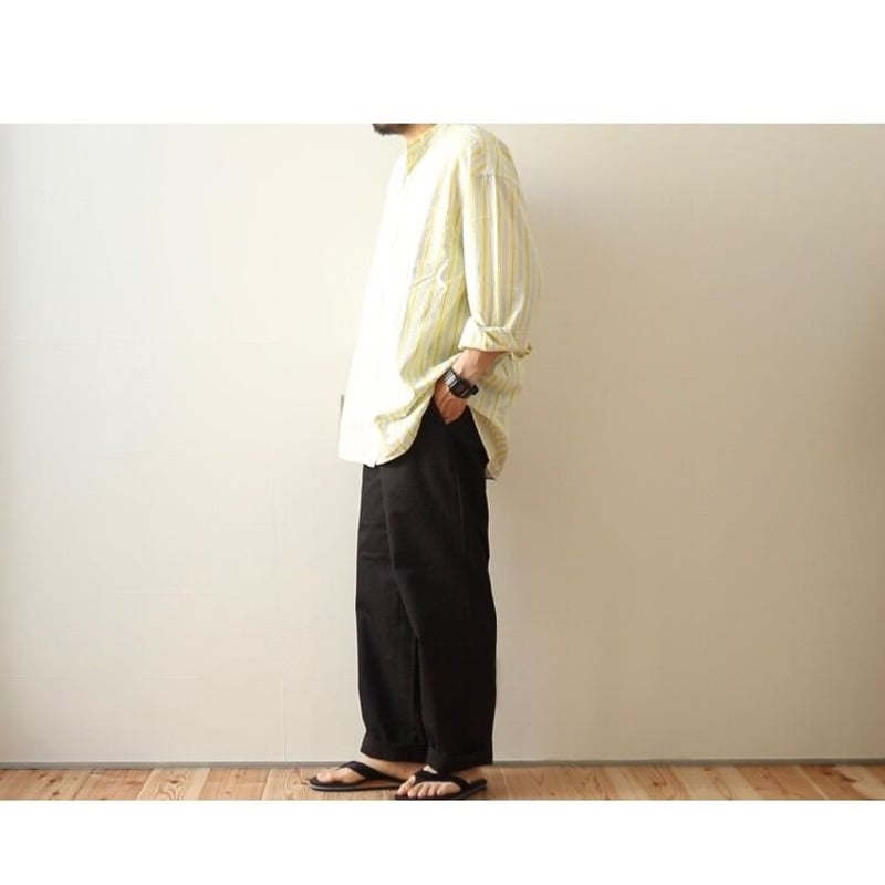 D.C.WHITE / RELAX BAND COLLAR SHIRT / D231666 |