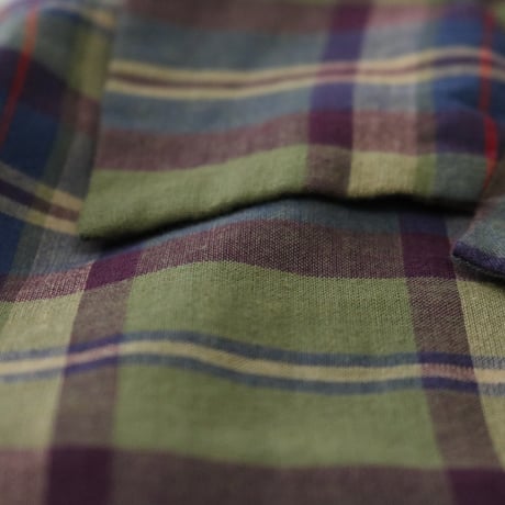 D.C.WHITE / MADRAS CHECK INDIAN CLERK SHIRTS / D241657