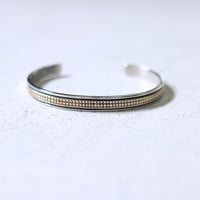 UNISEX / ナバホ族 Bruce Morgan / 1/4 14K チゼル プレーン バ