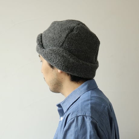 UNISEX / cableami / Recycle WOOL FLIGHT W/CAP with Earflap (Pile Stitch) / 010-23AW