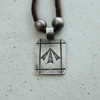 UNISEX / ナバホ族 Bruce Morgan / 1/4 14K チゼル プレーン バ