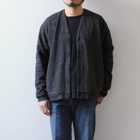 UNISEX / SPINNER BAIT /  リブカーディガン ネップ接結ニット / 212N
