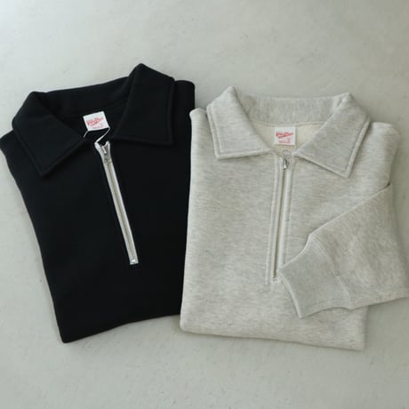 UNISEX / Velva Sheen / RECYCLED L/S HALF-ZIP SWEAT / 162374