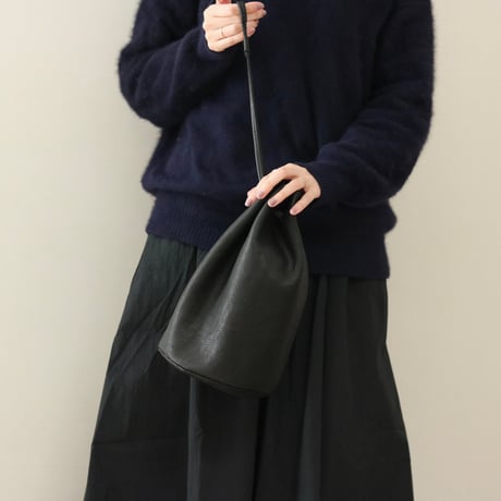 UNISEX / ''LINKS'' ORIGINAL / LEATHER DRAWSTRING BAG (大)