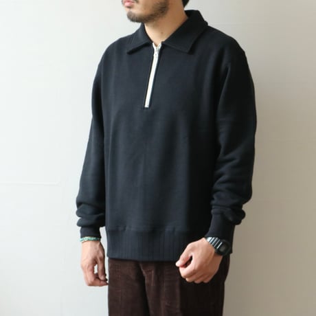 UNISEX / Velva Sheen / RECYCLED L/S HALF-ZIP SWEAT / 162374