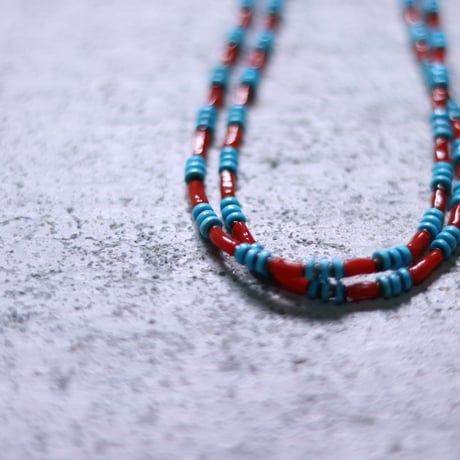 UNISEX / Coral&Turquoise ネックレス