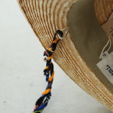 cableami / STRAW HAT with batik strap (detachable) / 029-24SS