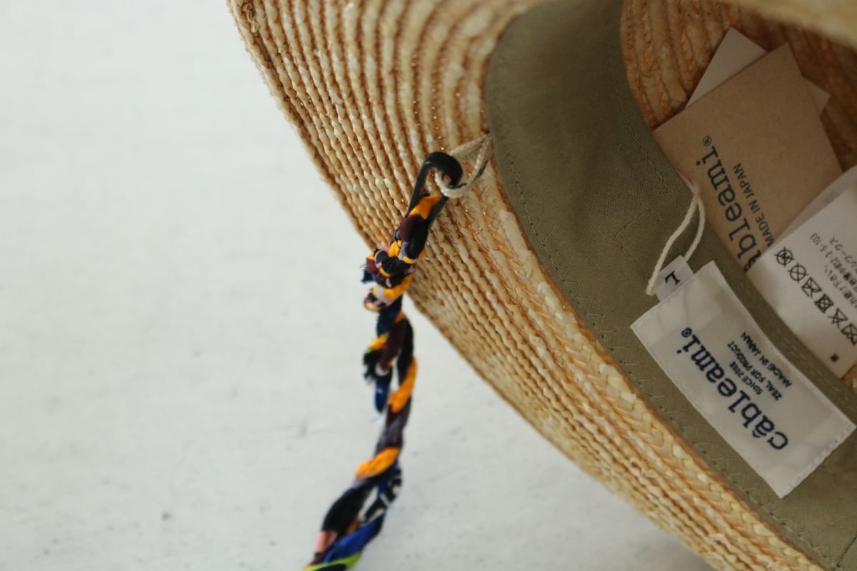cableami / STRAW HAT with batik strap (detachab
