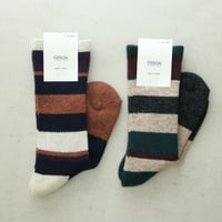 UNISEX / rasox / マルチボーダーウール・クルー / CA152CR03