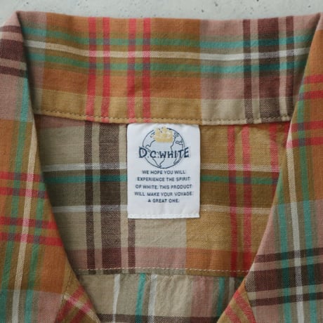 D.C.WHITE / MADRAS CHECK INDIAN CLERK SHIRTS / D241657